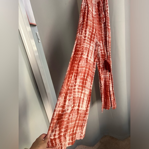 Rust orange tie dyed jumpsuit - Picture 2 of 3